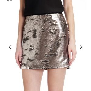 Ted Baker gold sequin mini skirt size 1